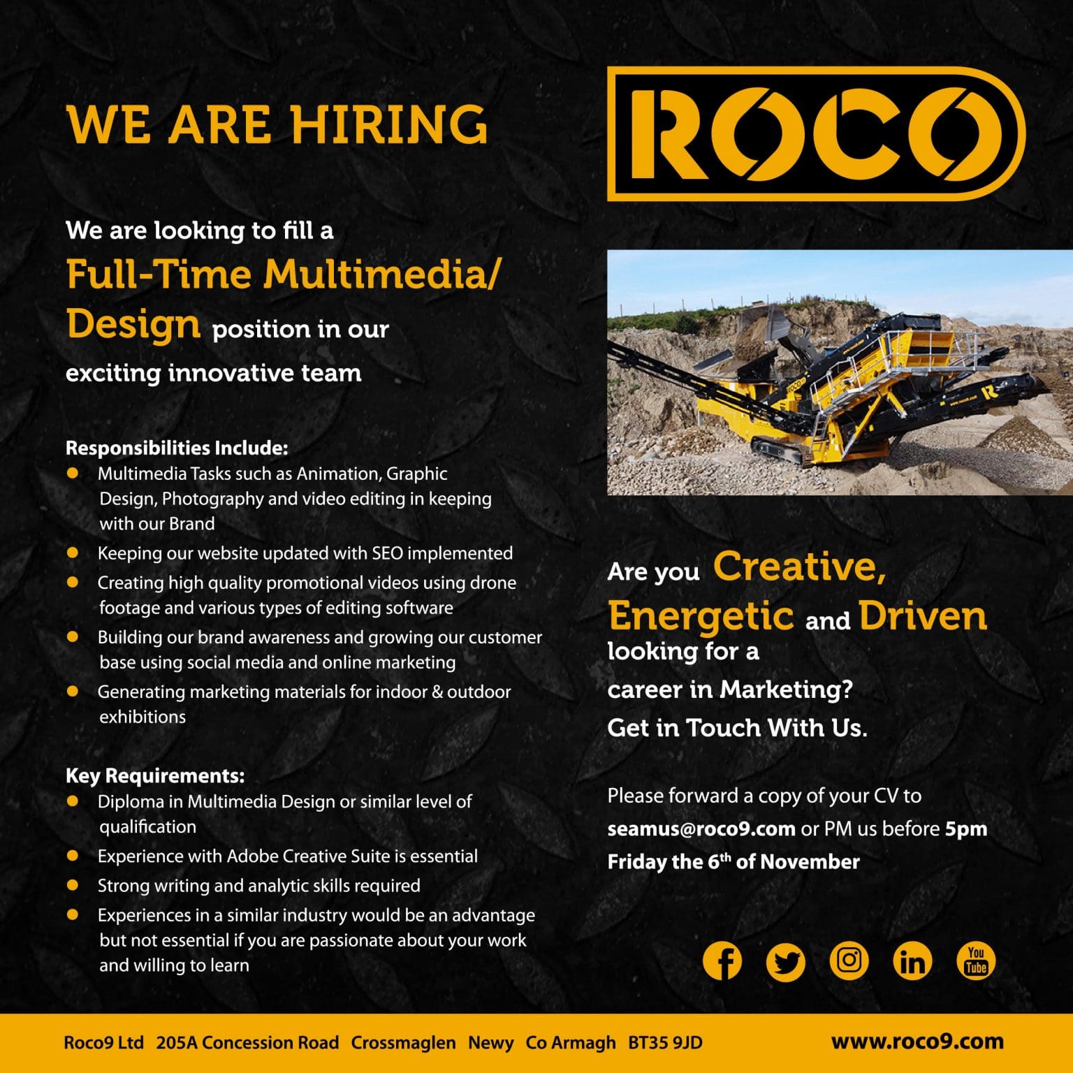 WE ARE HIRING A MULTIMEDIA DESIGNER