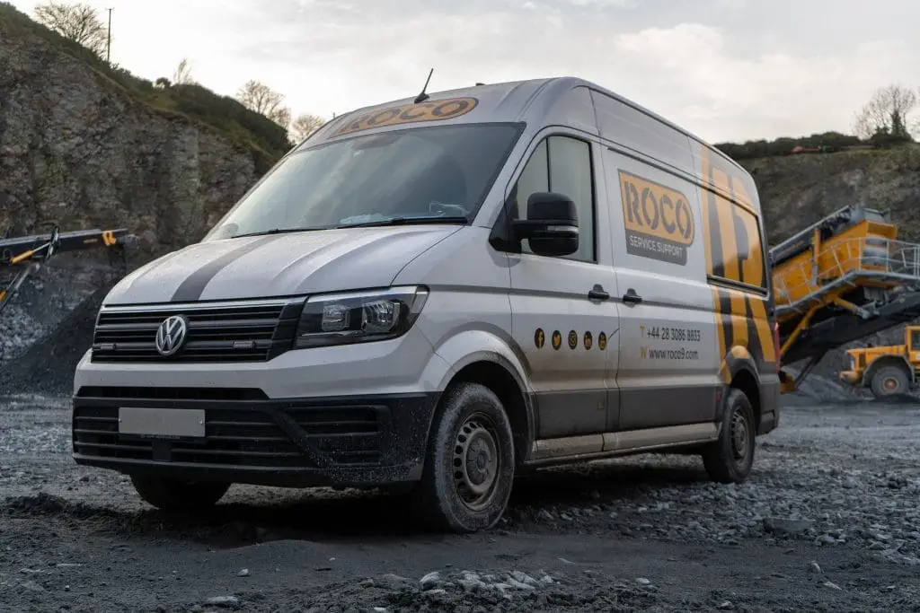 Roco service van in a quarry