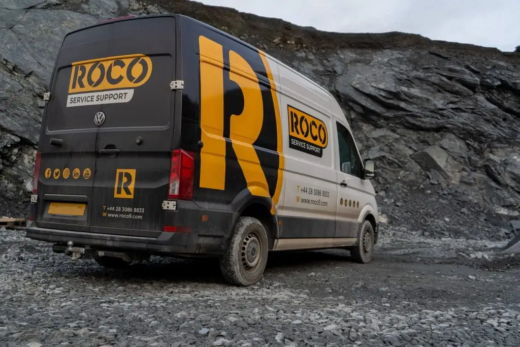 Roco service van onsite
